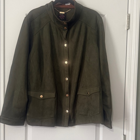 Isaac Mizrahi Olive Green Women's Jacket Size 32W - Picture 1 of 2